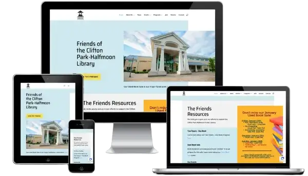 Friends of the library web design