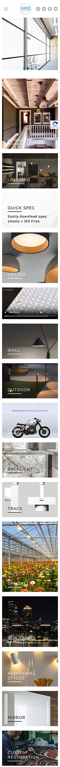 Interior Design Lighting Mobile Web Design Development