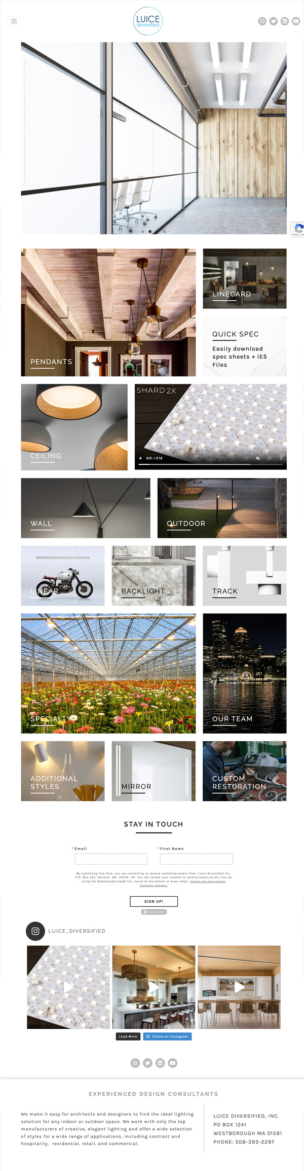 Interior Design Lighting Web Design Development