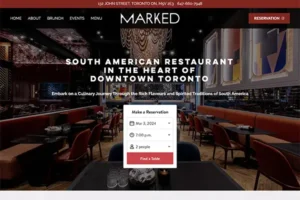 restaurant web design