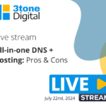 Join us for a discussion about the pros and cons of DNS + hosting (e.g. Squarespace)