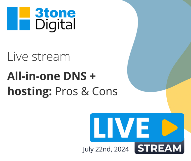 Join us for a discussion about the pros and cons of DNS + hosting (e.g. Squarespace)