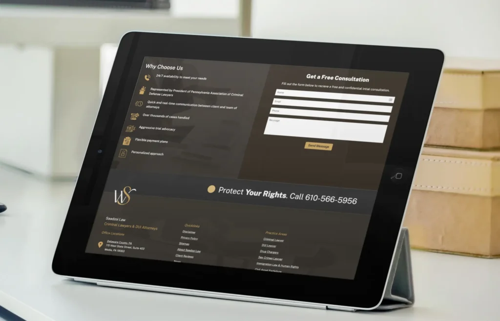 Tablet Law Firm Web Design