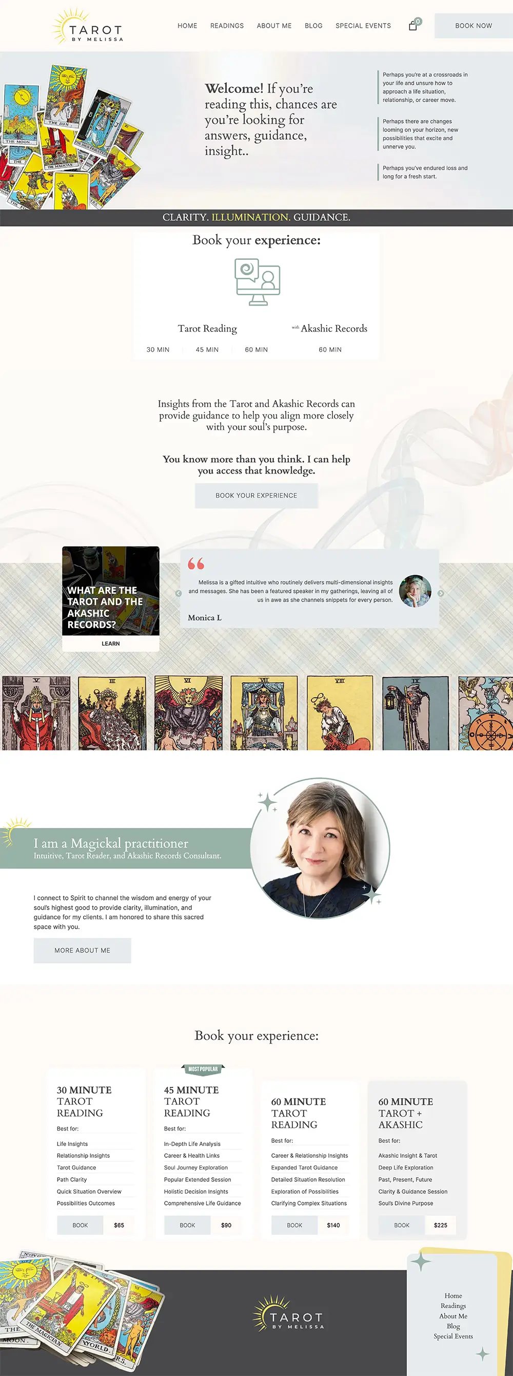 Tarot Akashic Ecommerce Web Design