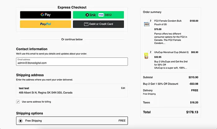 Ecommerce Checkout